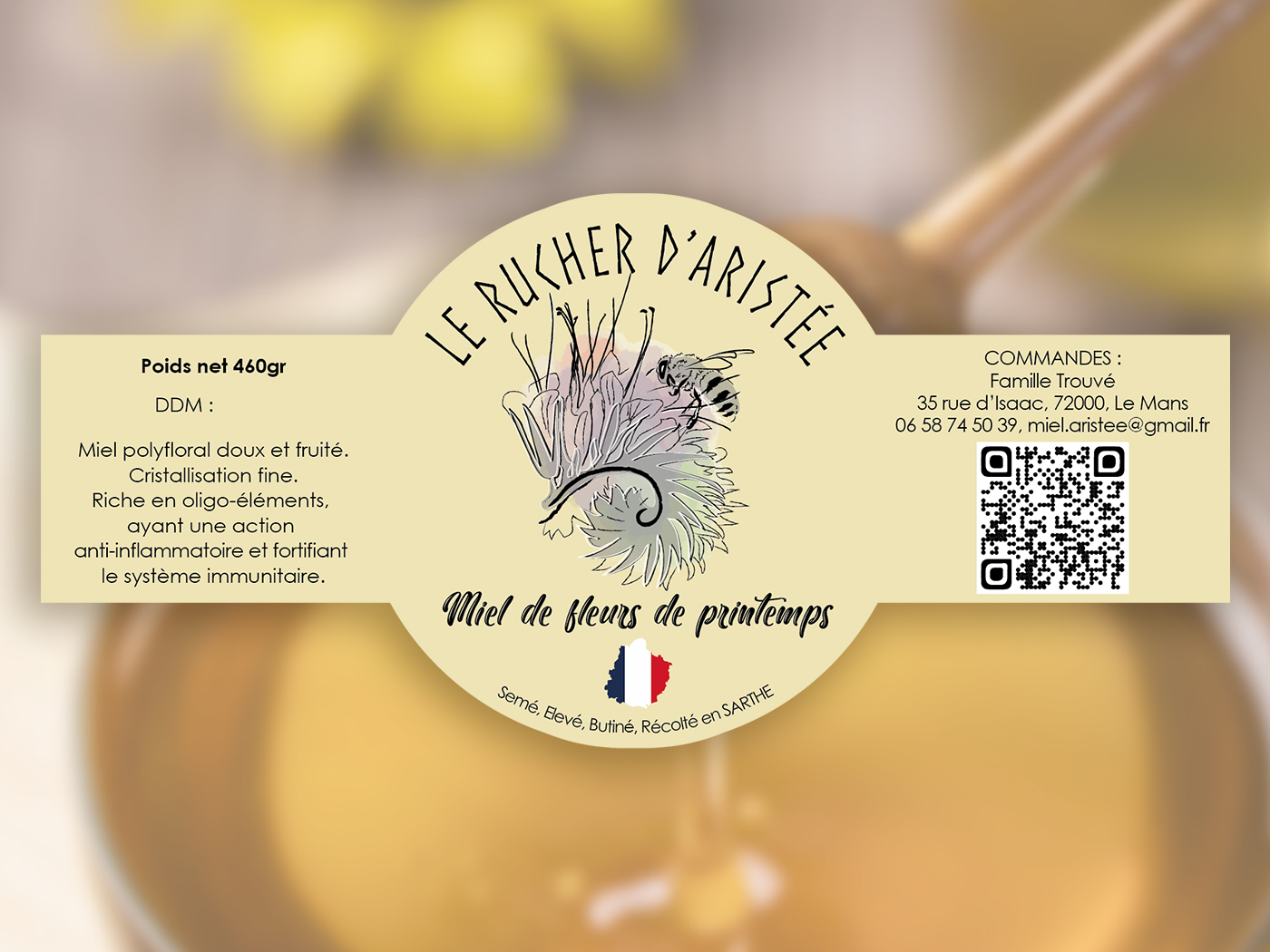 Etiquette pour pots de miel photo 2